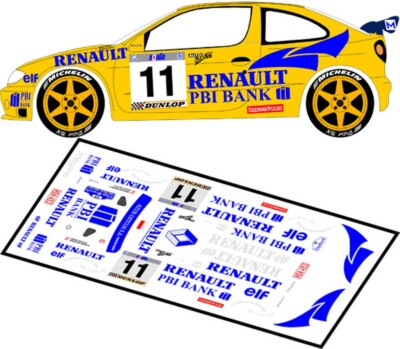 DECALS 1/43 RENAULT MEGANE MAXI - #11 - KULIG - RALLYE KRAKOWSKI 1997 - D43021