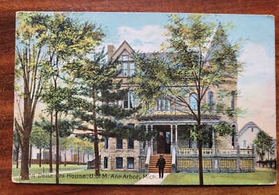 Postkarte Alpha Delta Phi House 1910, University of Michigan, Ann Arbor.