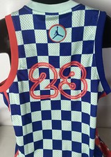 Nike Air Jordan Jersey NEW Sport DNA #23 Mesh Patch All Over Print Tie Dye Sz L