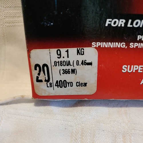 Eagle Claw Lazer Line 20 lb 400 yards Clear .018 diameter Premium Monofilament - Picture 2 of 3