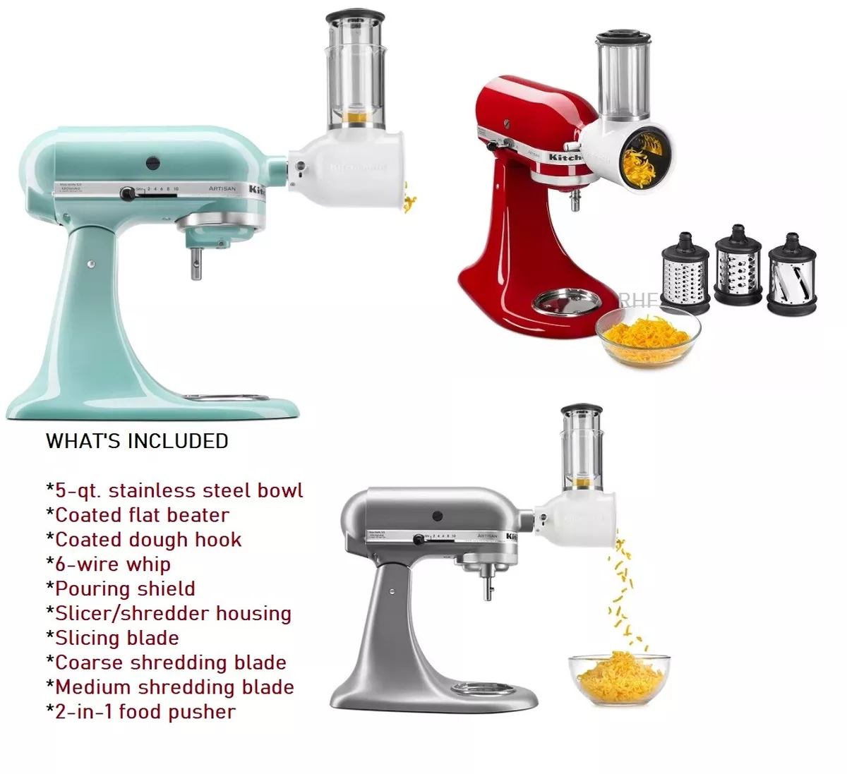 KitchenAid KSM150FB Artisan Series Bundle - 5-qt. Tilt-Head Stand Mixer New