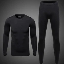 Thermal Underwear Men Ultra-Soft Long Johns Set with Fleece Lined Base Layer