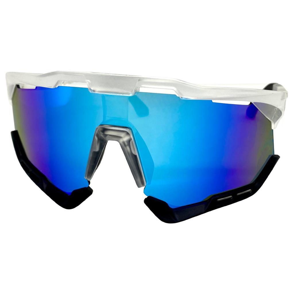 Oversize RETRO SPORTS WRAP AROUND Shield Cycling SUN GLASSES  display picture 1