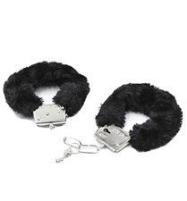 Black Furry Handcuffs