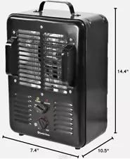 Comfort Zone 1,500-Watt Milk House Style Fan Electric Portable Heater CZ798BK