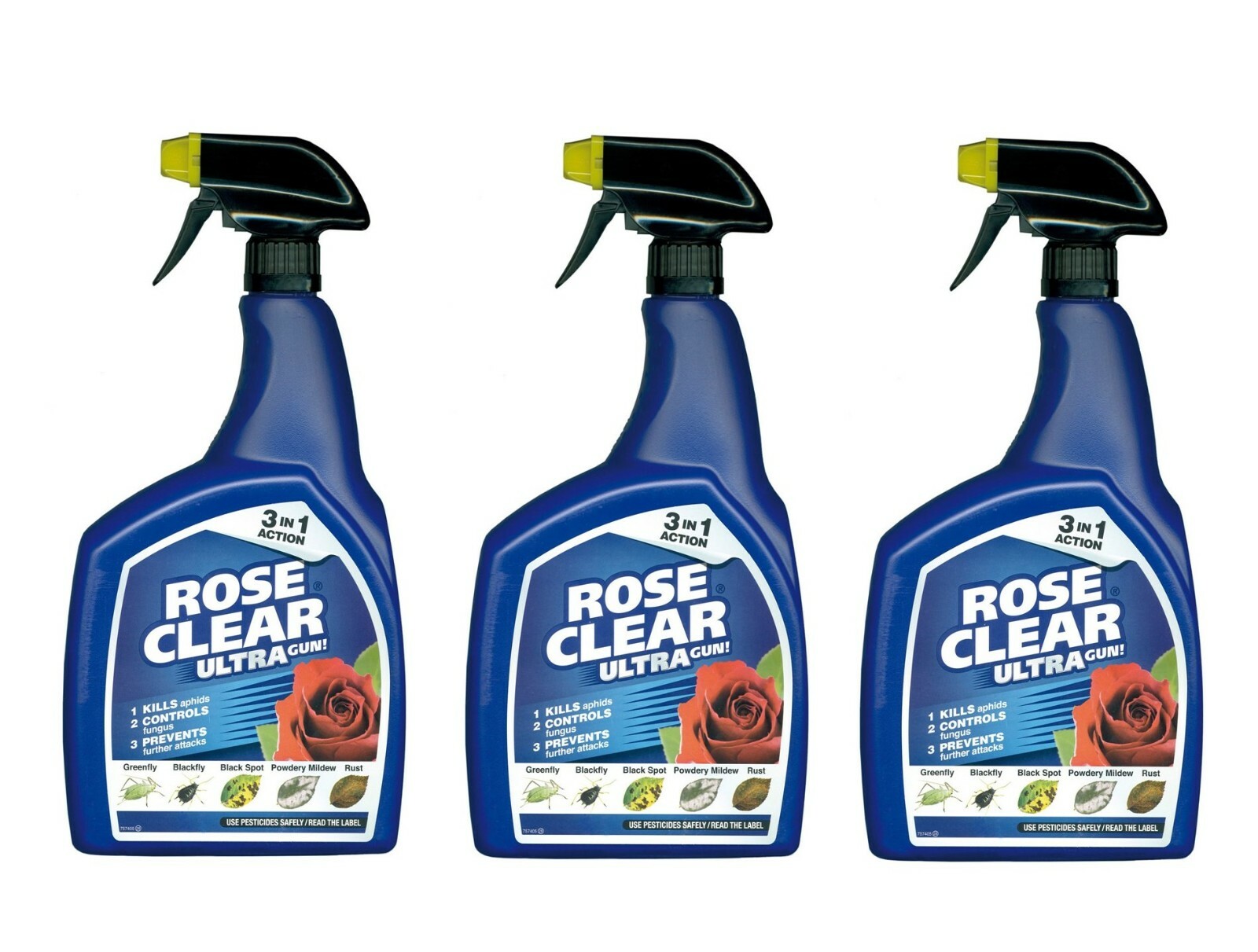 Rose Clear Ultra Gun 1 Litre 3 In 1 Action Kills Aphids Fungus Prevents