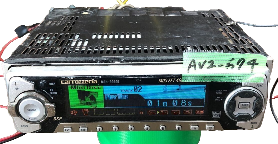 カーオーディオ Carrozzeria meh-p9900 cds-p303 Pioneer Carrozzeria MEH-P9900 1Din Car Audio MD Player Working