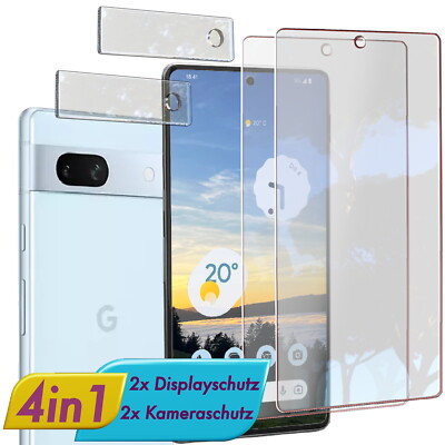Display & Kameraschutz Glas für Google Pixel 7a Panzerfolie Linsen 9H Schutzglas