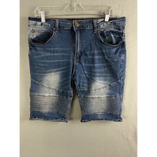 XRAY Jeans Shorts Men's 36 Denim Shorts Moto Style Distressed