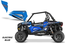AMR Racing Polaris RZR 1000/900 OEM Lower Half Door Graphic Kit 2 Door E BLUE