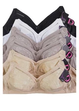 Lot 6 pc Mama bra No Wire Full Cup Plain Wire Free No Padding Bra B/C