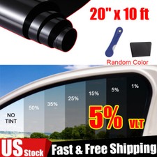 300CM Uncut Roll Window Tint Film 5 VLT 20" x 10ft Feet Car Home Office Glass