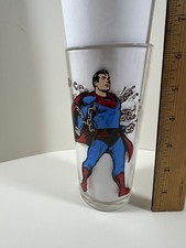 Vintage 1975 DC Comics Pepsi Collector Series Glass - 6.25" Tall - SUPERMAN