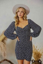 Endless Blu Floral Printed Bodycon Dress