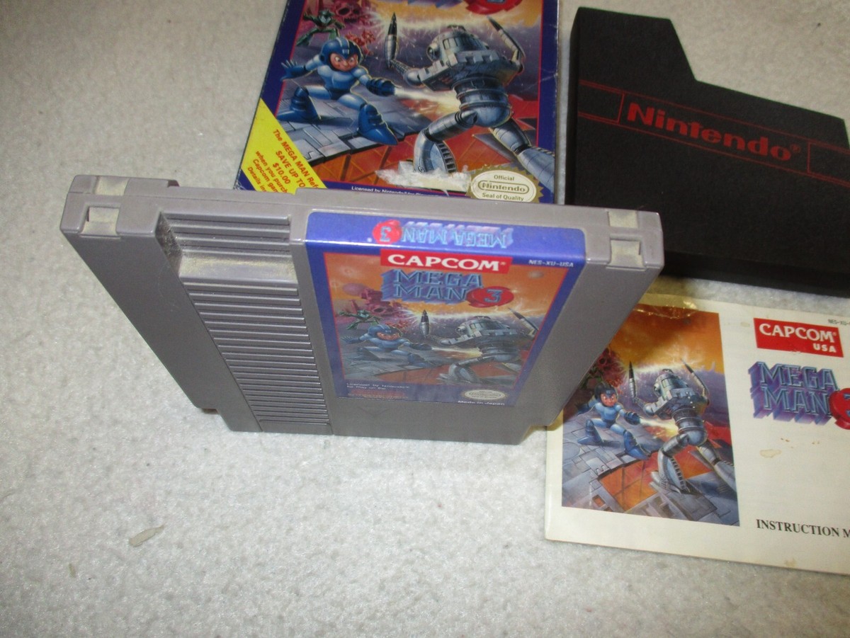 NINTENDO NES MEGA MAN 3 CAPCOM RARE COMPLETE W/ BOX