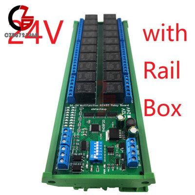 12V/24V 20 CH RS485 Digital Analog Switch IO Modbus Rtu PLC Uart Expansion Board