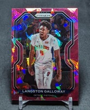 Langston Galloway Pink Ice Holo 2020-21 Prizm Basketball #227 Detroit Pistons