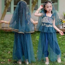 Exotic Dancewear Clothing Toddler Baby Girl Princess Mesh Ethnic Stage Dance