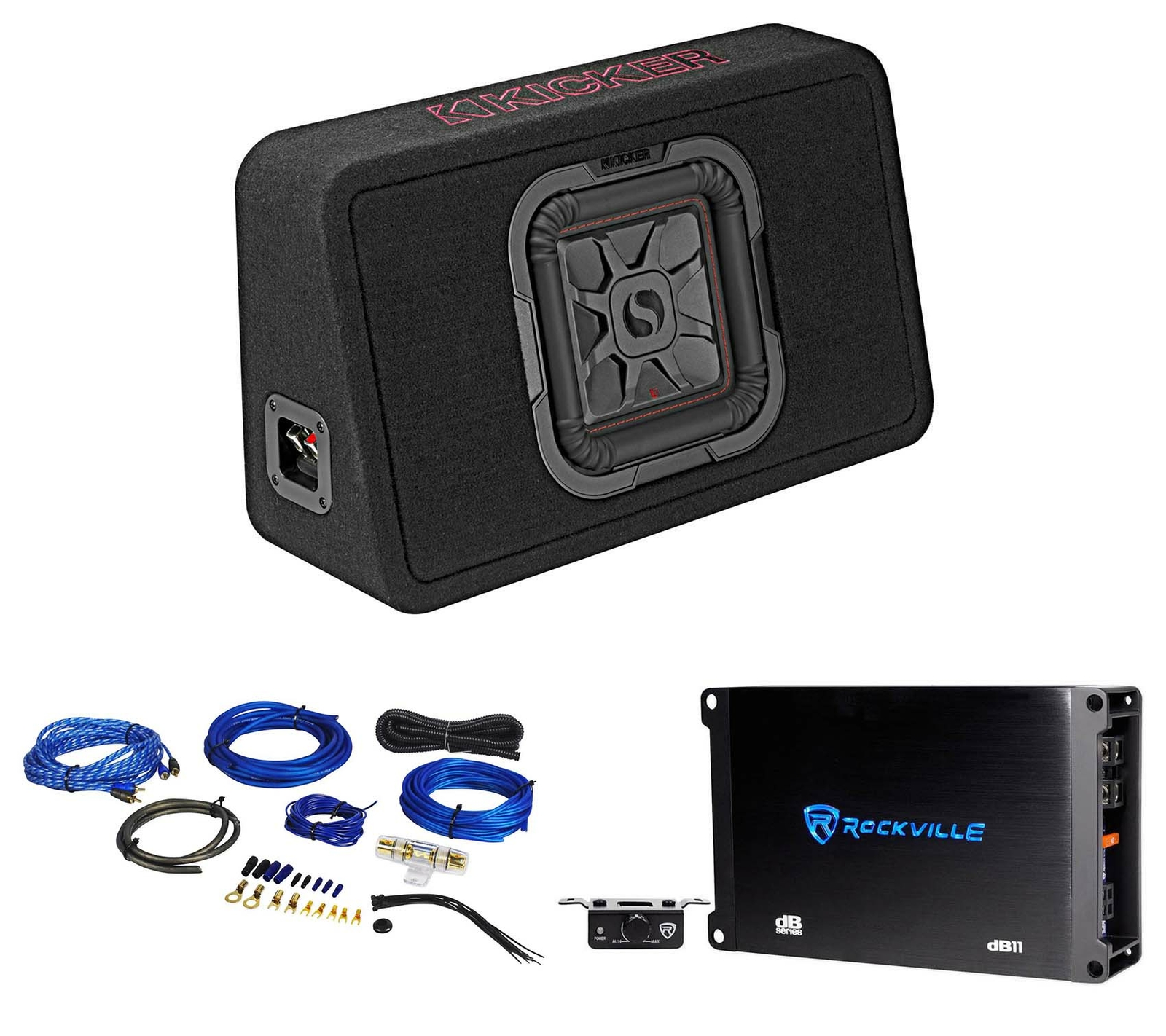 Автомобильный сабвуфер KICKER 46TL7T82 L7T 8 мощностью 350 Вт Solo-Baric Sub в тонком корпусе Усилитель провода 52090₽