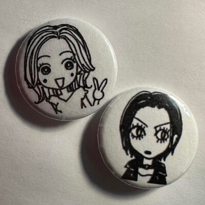 Nanan Pin NANA Ai Yazawa Nana and Hachi Anime Pin Button Set 1.25 inch (comes ...