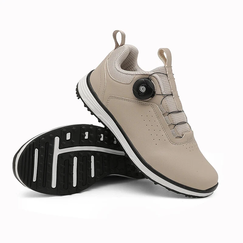 Waterproof Men‘s Golf Sneakers Outdoor Golfing Soft Walking Sport Leather Shoes - Image 4 of 4