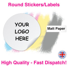 Runde Aufkleber matt Papier individuell bedruckt personalisiert Business Logo