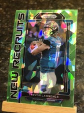 2021 Panini NFL Prizm Trevor Lawrence New Recruits Green Ice SSP Rookie RC #NR-1