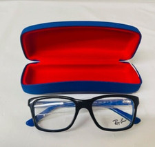 Ray-Ban RB1536 Kid's Eyeglasses in Dark Grey on Blue 48-16-130- NEW IN CASE