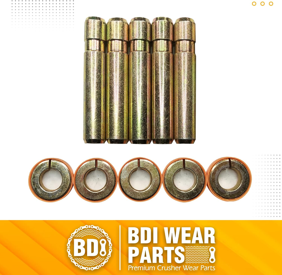 Bucket Teeth Pins 8E6358 and 8E6359 Retainers Fits Cat J350