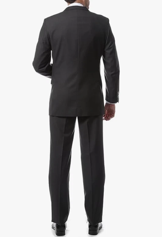 Traje Ferrecci Zonettie Negro XS 2 Piezas Muesca Solapa 36R 30W Importado Europeo Foto 3 de 3