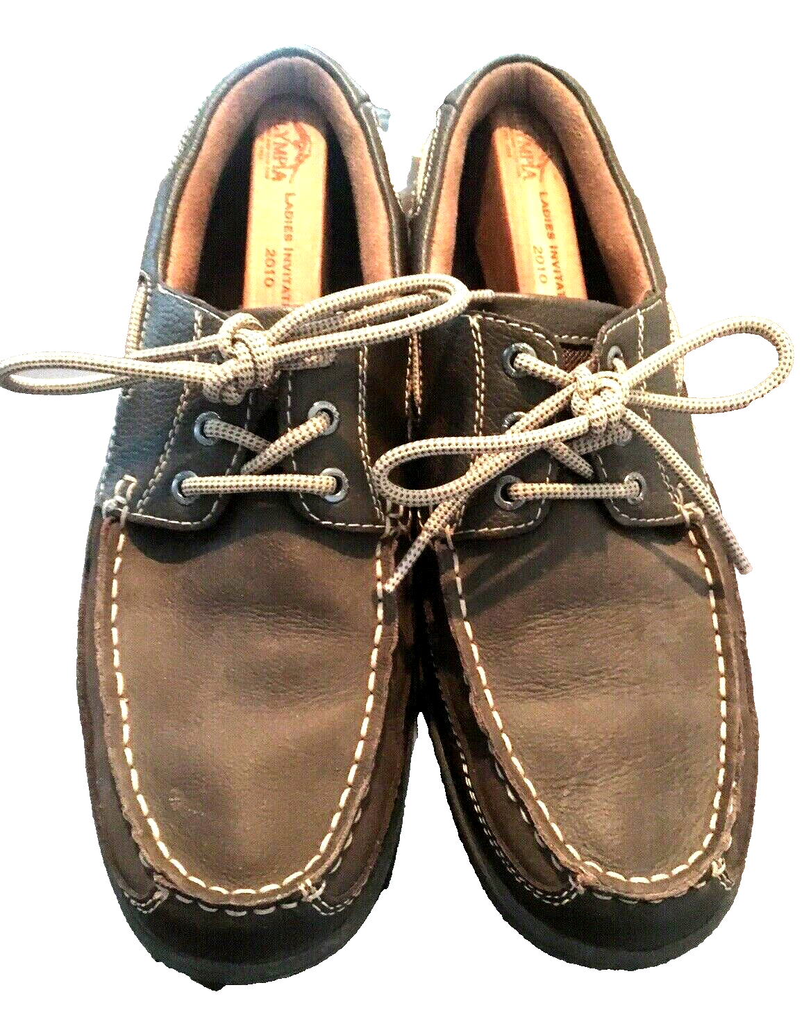 FLORSHEIM Mens Lakeside Brown Boat Shoe Size 9.5 D US Great Deal