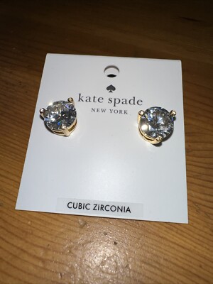 Kate Spade Gumdrop Rise and Shine Studs Clear Cubic Zirconia