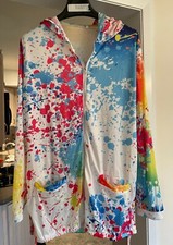 Women's Color Splashed Hooded Zip-up Jackets