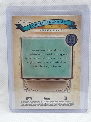 Ronald Acuna Jr. 2019 Topps Gypsy Queen Baseball - #150 - Atlanta Braves - Picture 2 of 2