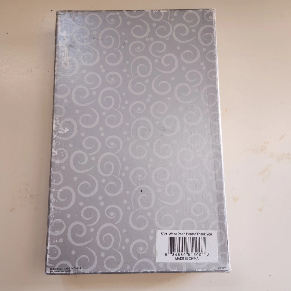 Nuevas tarjetas de agradecimiento blancas de Gartner Studios, perla en relieve 50 unidades boda Foto 4 de 4
