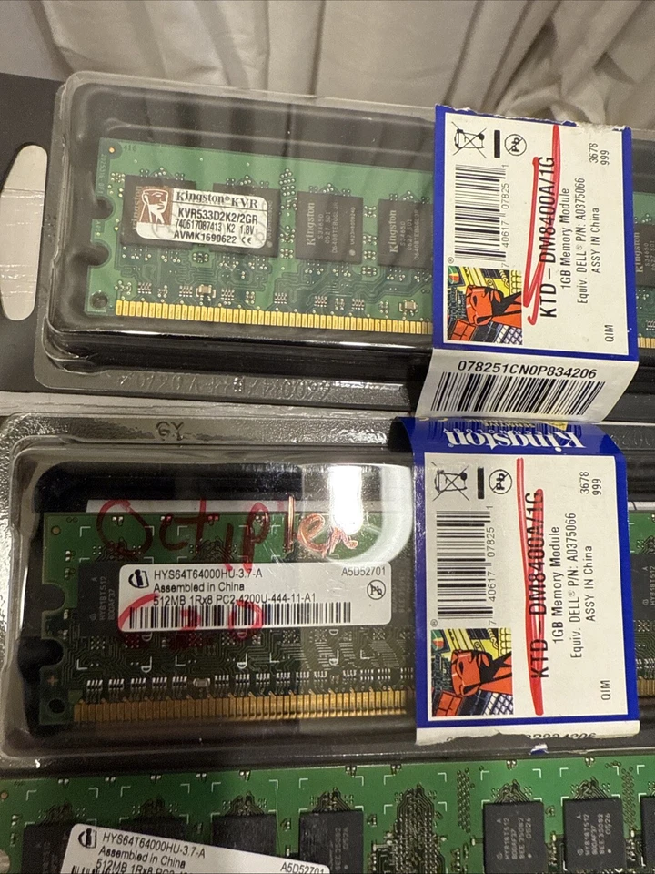 lot of 5 kingston vs 32m8-6 2b0412 value select ram sticks legacy sdram M3 - Image 4 of 4