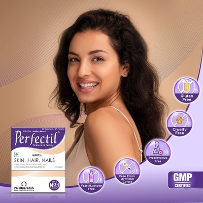 Perfectil Multivitamin for Skin, Hair & Nail with Biotin  (30 Tabs) Healthy Skin