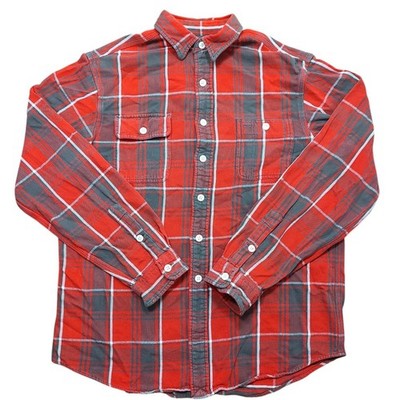Vtg Polo Ralph Lauren Workshirt Mens Tag L Red Plaid Lumberjack Button Up