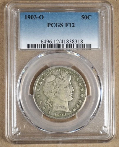 1903-O BARBER HALF DOLLAR PCGS F12 838318