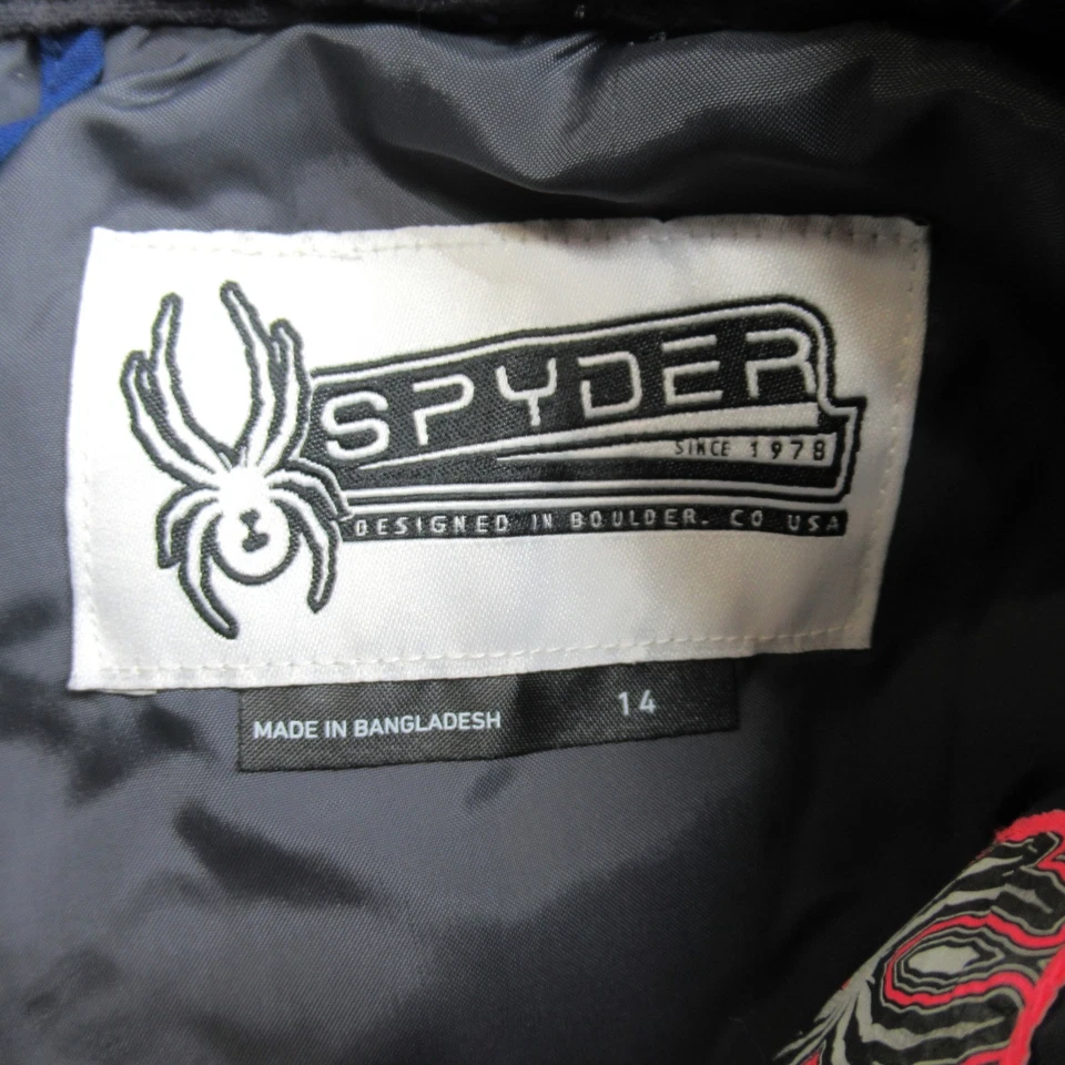 Spyder Snow Pants Girls 14 Blue Olympia Insulated Waterproof Adjustable Snow Ski - Image 3 of 4