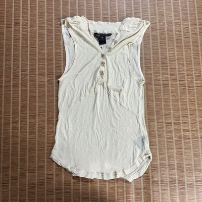Marc Jacobs Babydoll Henley Sheer Tank Top Button Detail XS/ Small
