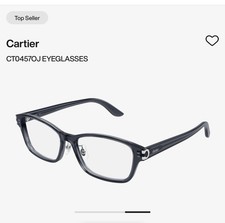 Cartier CT0457OJ Eyeglasses Full Rim Black Unisex Designer Frames
