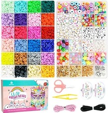 Friendship Bracelet Making Kit, 7500 Pcs Clay Beads, 24 Colors Jewelry Craft