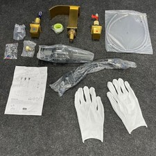 Waterfall 8 in. Widespread Double Handle Bathroom Faucet in Brushed Gold 774301