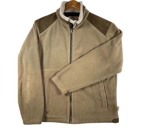 TAG Safari Outdoor Clothing Men Fleece Jacket Sherpa Lined Sandstone Size M - product listing photo
