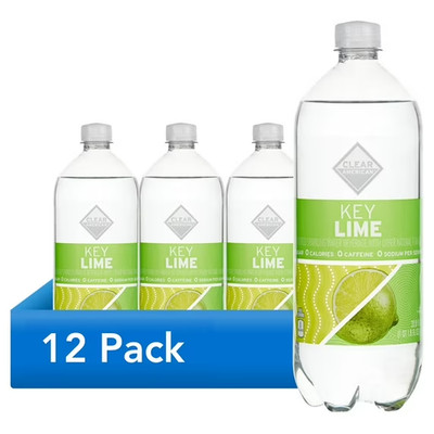 (12 pack) Clear American Key Lime Sparkling Water, 33.8 fl oz-free shipping