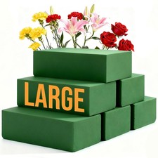 Pack of 6 Floral Foam Blocks, 8.9"x4.1"x2.7" Dry and Wet Flower Foam for Fres...
