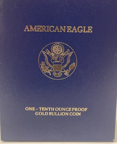 1995 W American Eagle 1/10 oz Proof Gold BOX and COA ONLY - no Coin