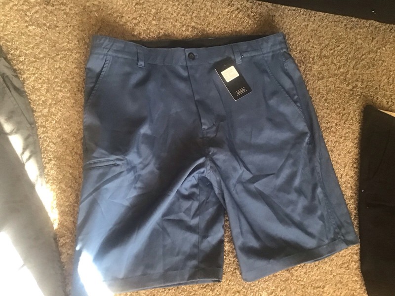 Men's Performance Woven Blue Shorts , 40, Flex Waistband, Puli, NWT