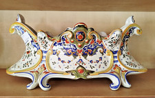 Grande JARDINIERE de Table Decor ROUEN V J Faience Peinte Main 19MAG 18/09